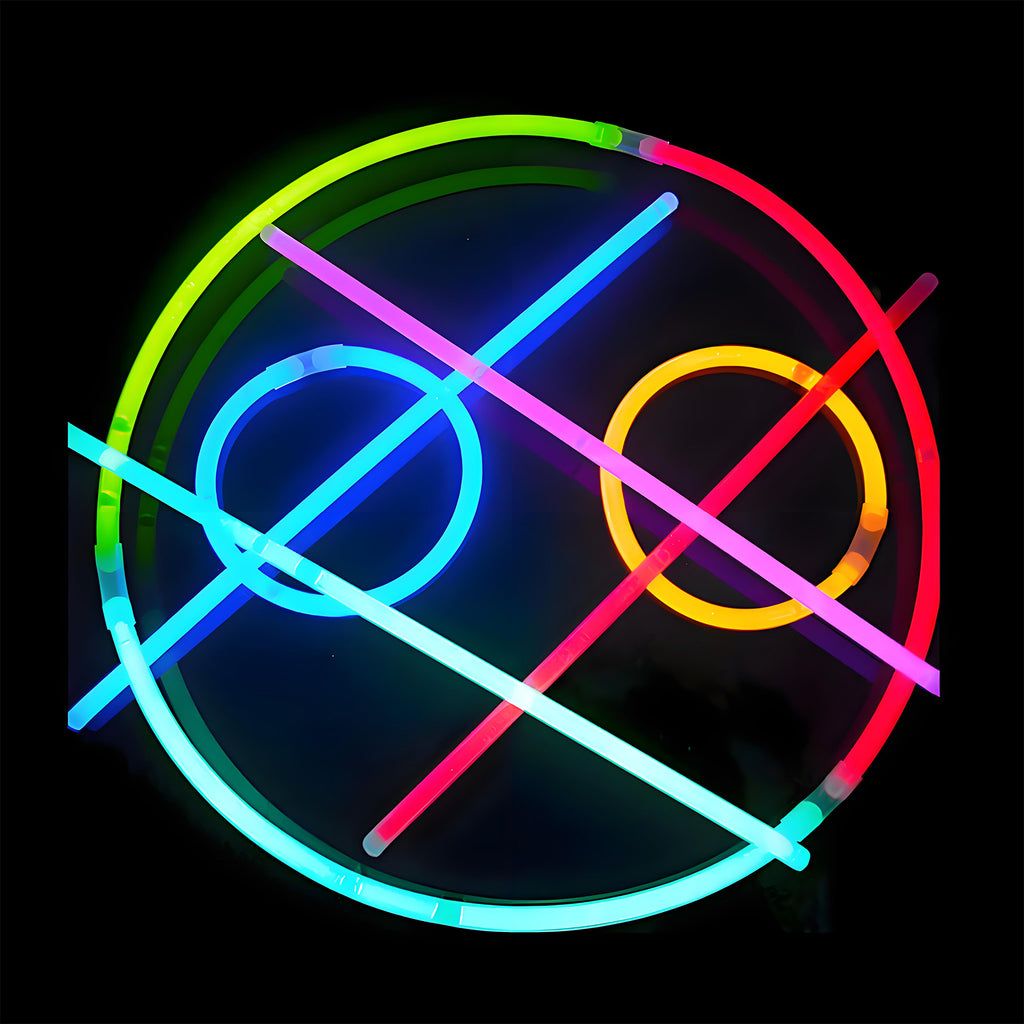 300er XXL Knicklichter Party-Set – Ultrahelle Glow Sticks inkl. Verbinder für Armbänder & Neon-Deko