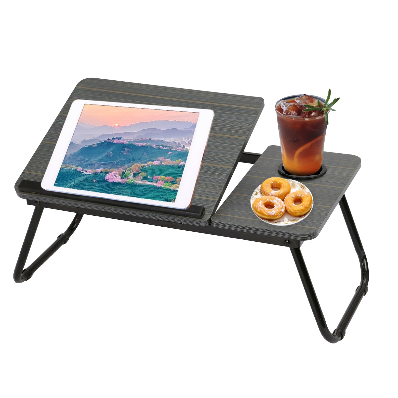 XXL Falt-Laptoptisch für Bett & Sofa (55x32 cm) – Stabiler Betttisch mit Getränkehalter & Klappfunktion