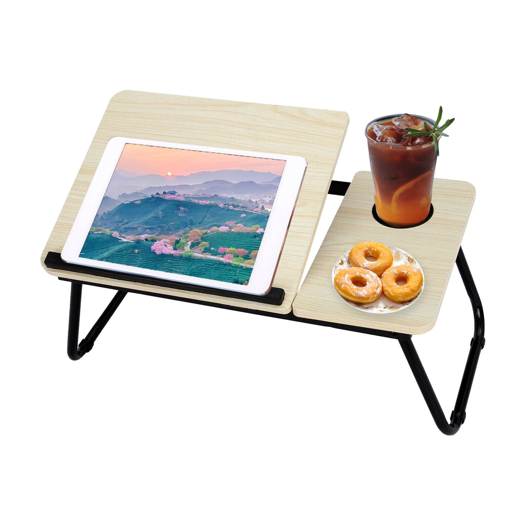 XXL Falt-Laptoptisch für Bett & Sofa (55x32 cm) – Stabiler Betttisch mit Getränkehalter & Klappfunktion