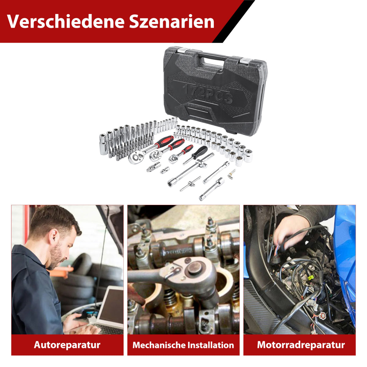 172-teiliges Steckschlüssel Set