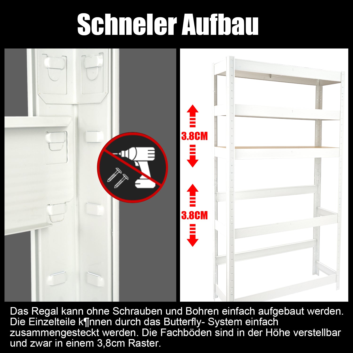 Getränkekistenregal „Bodensee“ für 6 Kisten – Stabiler Kistenständer mit 3 Ebenen (Platzsparend & Robust)