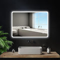 Premium LED-Badezimmerspiegel (70 x 50 cm) – Energiesparender Lichtspiegel in Kaltweiß (6000K) für Wandmontage