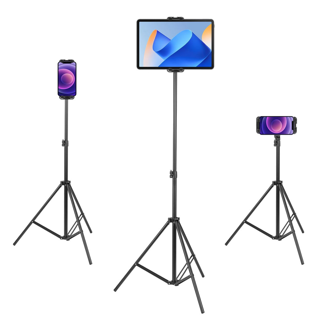 Profi Tablet-Bodenständer „FlexView“ (71–110 cm) – 360° Drehbare Halterung für Tablets & Smartphones (4,7–13,5 Zoll)