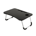 XXL Laptoptisch „Black Pro“ (60x40 cm) – Faltbarer Betttisch in zeitlosem Schwarz mit Tablet-Halter & Becher-Slot